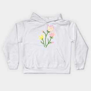 PALE PINK ROSES Kids Hoodie